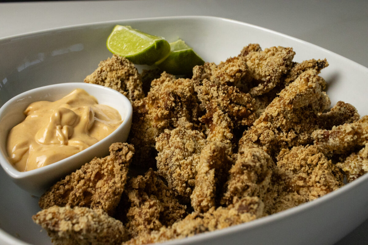 Imagem de capa de Shimeji salmão empanado